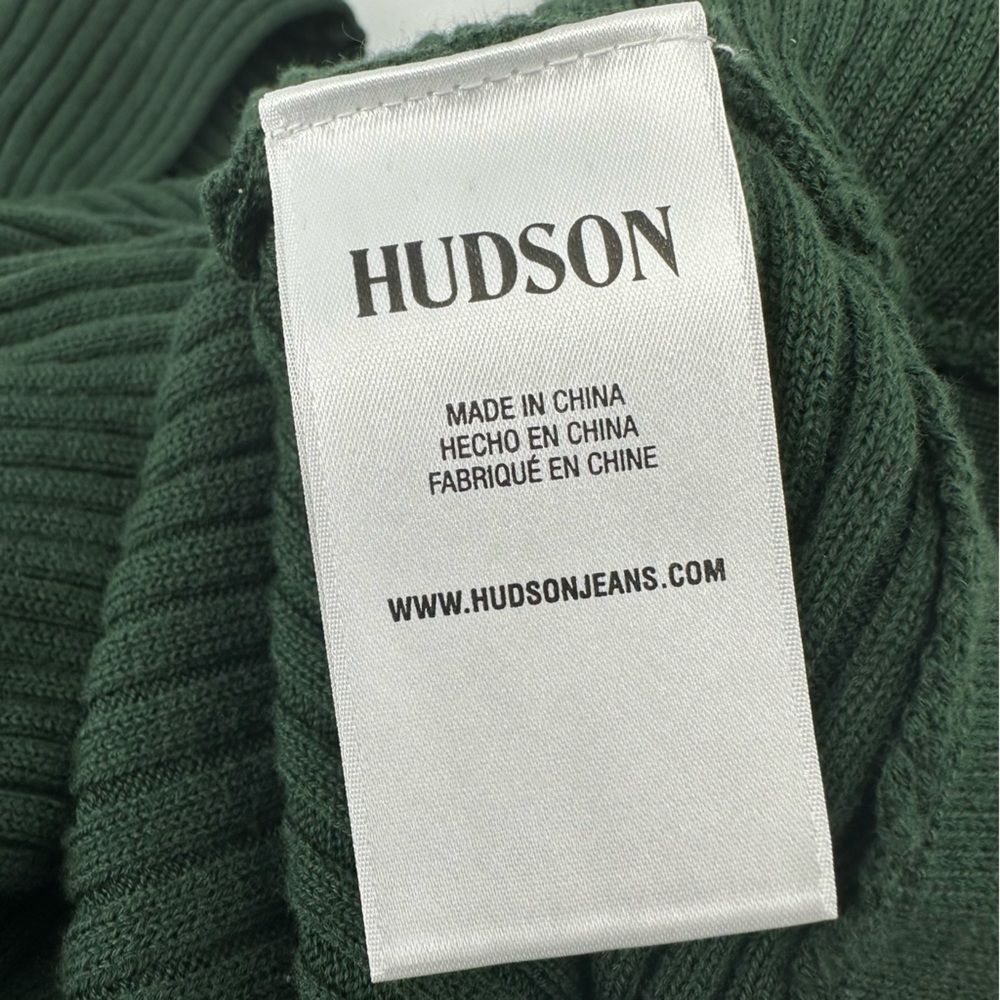 Hudson Garden Topiary Green Knotted Ribbed Sweater Medium - Picture 12 of 14